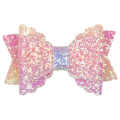 custom 3inch kids baby barrettes Girl korean rainbow colors glitter baby hair bows custom 3inch kids baby barrettes Girl korean rainbow colors glitter baby hair bows