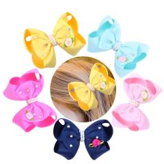 2020 New Arrived Grosgrain Ribbon Pearl Flower Bows Hair Clips For Kids 2020 New Arrived Grosgrain Ribbon Pearl Flower Bows Hair Clips For Kids