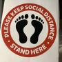 Custom Removable Warning Maintain Social Distance Wall Window Floor Sign Stickers Custom Removable Warning Maintain Social Distance Wall Window Floor Sign Stickers