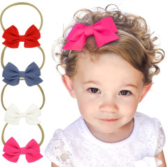 Toddler Girl Nylon Hairbands Elastics Hair Bows Accessories baby headband for Newborn Infant 2020 ebay hot sale