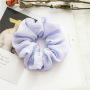 Wholesale Women Accessories Grape Purple Flower Pattern Chiffon Hair Scrunchies