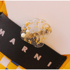 Transparent vintage Hair Barrettes glitter Acrylic Alligator pearl sea shell hair clip