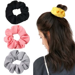 New high-end European and American solid color girls elastic scrunchies hair ties New high-end European and American solid color girls elastic scrunchies hair ties