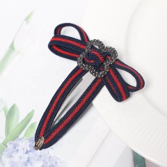 2020 Ins influencers style hot hair accessories fabric bb clip non-woven bow hair clip for female
