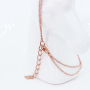 Fashion jewelry chain charm 925 sterling silver rose gold plated moissanite bracelet