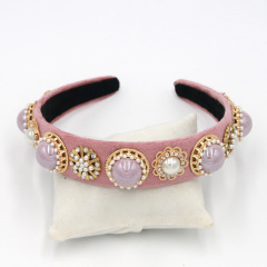 Wholesale baroque girls rhinestone crystal headbands for women 2019