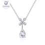 New Fashion Wedding 18K White Gold Plating Teardrop Moissanite Diamonds Pendant Necklace