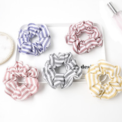 2020 New style factory direct sales custom plaid scrunchies hair ties for women