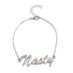 wholesale custom bohemian metal chain women jewelry crystal letter anklets wholesale custom bohemian metal chain women jewelry crystal letter anklets