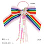 Rainbow bling unicorn glitter fabric for hair bow kids elastic hair tie
