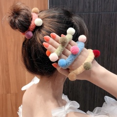 Custom lovely winter autumn hair accessories elastic hair ties decorative for women