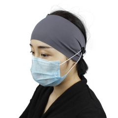New design prevent the earache womens outdoor yoga sport short headband with buttons