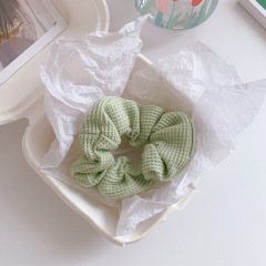 Hot Sell custom girls fabric Hair Scrunchies with Multicolor green For Option For Women