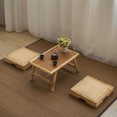 Japanese style custom oem home wicker rattan furniture with tatami bay window table