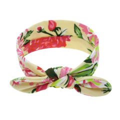 Hot selling 3 color child hair band elastic flower bow knot hairband girls hair accessories
