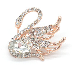 custom ins korean luxury fashion girls womens crown bird leaf swan flower rhinestone brooches jewelry