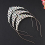 Wedding bride Beaded rhinestone Headbands Crystal Pearl Hairband Baroque Clasp Hair Accessories Woman