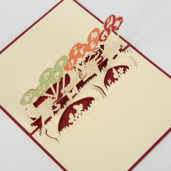 custom amazon new laser cut paper handmade tree christmas 3d birthday graduation card