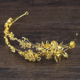 Wholesale OEM Rhinestone gold Wedding hair band for bridal