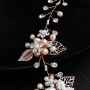 Gold Tiaras Wedding hair accessories  pearl crystal flower bridal Hairbands