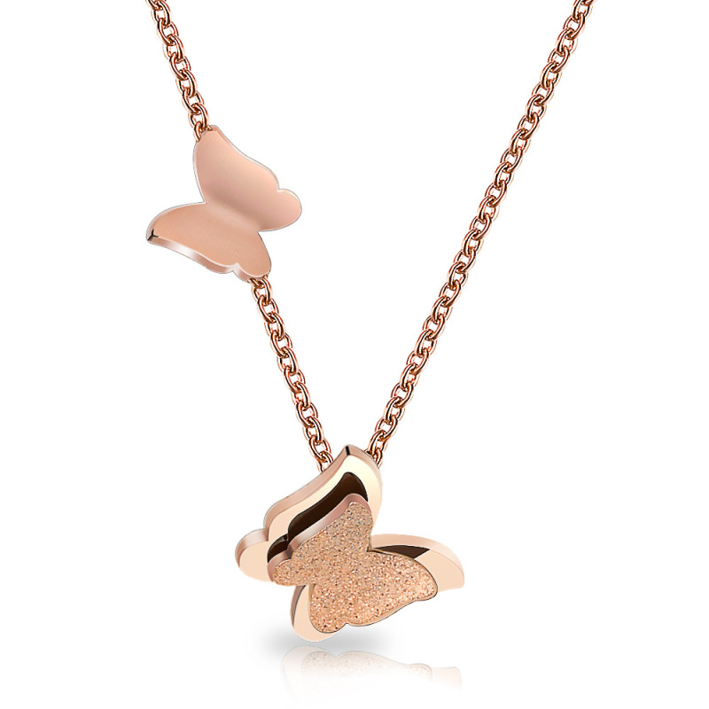 2020 fashion custom ladies jewelry stainless steel butterfly necklaces for women 2020 fashion custom ladies jewelry stainless steel butterfly necklaces for women
