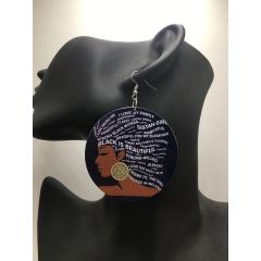 2020 new arrive custom big bohemia round african afro wood earrings jewelry for women
