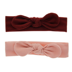 2019 Winter stripe elastic hair bands for baby girls bow knot kids hair accessories