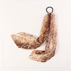 New fashion girls leopard printed elastic long ribbon hair bands for women