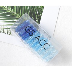 Wholesale Custom Fashion Candy Color TPU phone elastic telephone coil hair ties for girls