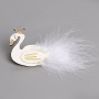 Wholesale princess temperament fashion two colors lovely swan children hairgrip with feather Wholesale princess temperament fashion two colors lovely swan children hairgrip with feather