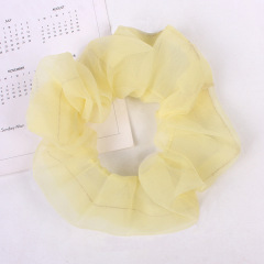 Wholesale fashion bulk custom women girls elastic organza hair scrunchies