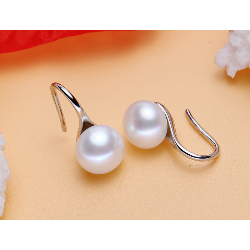 fashion simple women silver 925 freshwater pearl earrings for women 2020