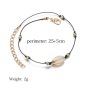 Simple design jewelry ankle bracelet sea shell black rope anklets for ladies Simple design jewelry ankle bracelet sea shell black rope anklets for ladies