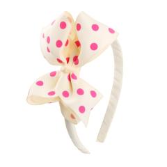 Hot personalized polka dot fabric bow hair band flower girl headbands