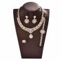 2019 fashion aaa women lady girl copper Bridal wedding earrings bracelet jewelry set zircon