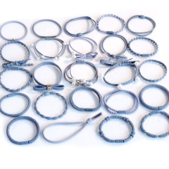 New women's hair ring set wholesale 24 pieces of bandage no metal hair bungee bands elastic hair ties