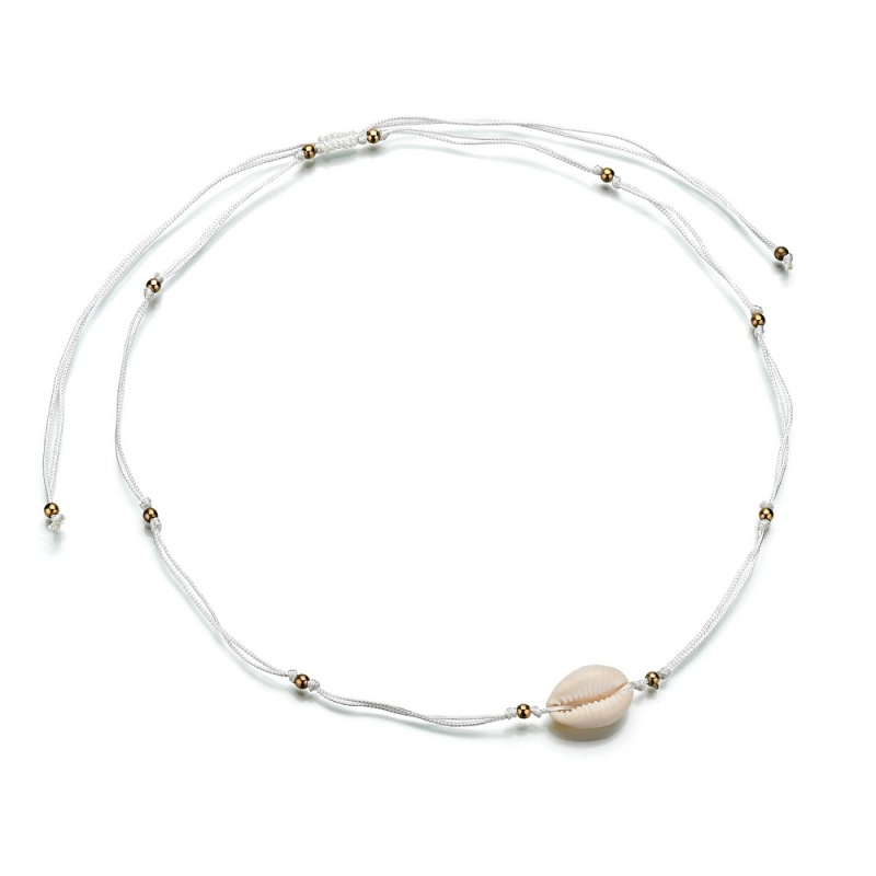 Custom wholesale shell jewelry for women PU cool design leather necklace men Custom wholesale shell jewelry for women PU cool design leather necklace men