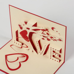 logo size custom happy birthday gift laser cutting handmade wallet house valentines pop up pop-up card