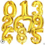 wholesale party supplies gold silver new foil number print latex balloon