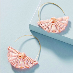 Wholesale new fashion accessories creative alloy rattan women earrings