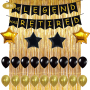 Happy Retirement Banner Latex Balloons Gold Foil Curtain Party Decorations set