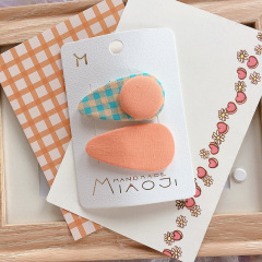 New design 2pcs/set cute mCandy-colored big buttons girls baby hair clips for kids