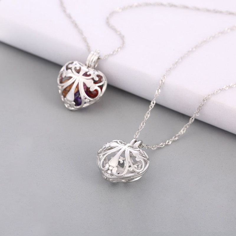 Korean fashion valentine's day christmas gift jewelry silver women 925 heart of love necklace Korean fashion valentine's day christmas gift jewelry silver women 925 heart of love necklace