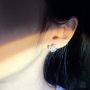 Fashion bride bridesmaid 925 sterling silver jewelry moissanite earrings