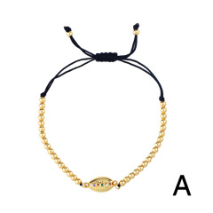 Fashion amazon hao sale jewelry zircon shell shape crystal bracelets for women