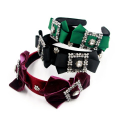 New fashion wholesale gemstone bow baroque rhinestone crystal hairband for woman New fashion wholesale gemstone bow baroque rhinestone crystal hairband for woman