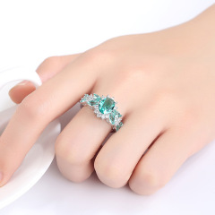 amazon wish custom fashion blue zircon ring zircon jewelry for women girls