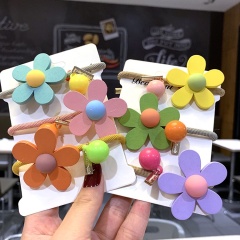 Manufactory bulk cute hair rope jelly ins plastic flower hair ties girls Manufactory bulk cute hair rope jelly ins plastic flower hair ties girls