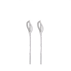 2019 new fashion christmas gift trendy korean women long drop sterling silver earring