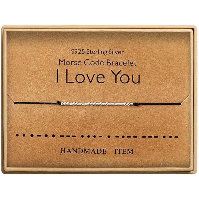 Amazon Hot Sales Women Or Men jewelry Code Beaded Rope Bracelets for Couple Gift